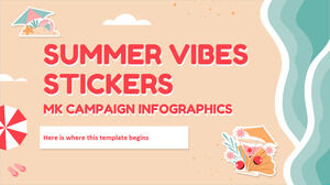 Autocollants Summer Vibes Infographie de la campagne MK