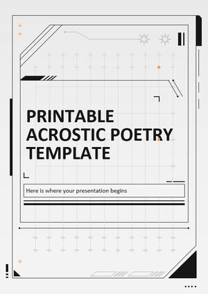 Diapositives de poésie acrostiche imprimables