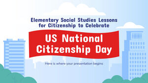 미국 시민권의 날을 기념하기 위한 시민권 초등 사회 수업