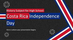 Geschichtsfach für die High School: Costa Rica Independence Day