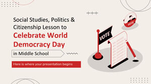 Lezione di studi sociali, politica e cittadinanza per celebrare la Giornata mondiale della democrazia nella scuola media