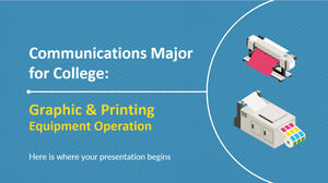 대학 커뮤니케이션 전공: 그래픽 및 인쇄 장비 운영