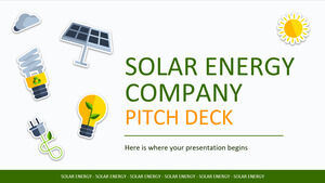 Pitch Deck della società di energia solare