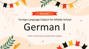 Matière de langue étrangère pour le collège - 8e année : allemand I