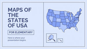 Mapas dos Estados dos EUA para o Ensino Fundamental