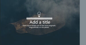 Flat style ocean theme PPT template
