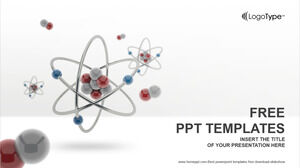 Panoramiczny model atomu 3D Szablony programu PowerPoint