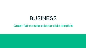 Modelo de slide de ciência plana e concisa verde