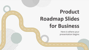 Слайды с дорожной картой продукта для бизнеса