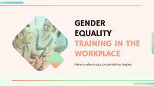 Formare pentru egalitatea de gen la locul de muncă