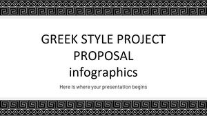 Infografía de propuesta de proyecto de estilo griego