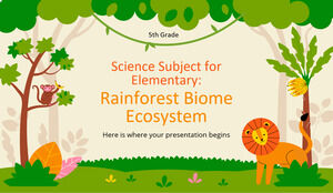 موضوع العلوم للمرحلة الابتدائية - الصف الخامس: النظام البيئي للغابات المطيرة
