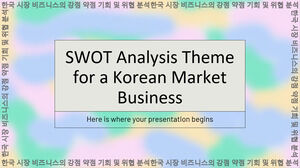 Bir Kore Pazarı İşletmesi için SWOT Analizi Teması