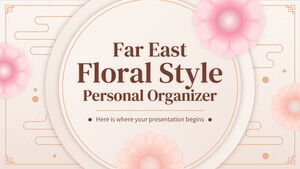 Organisateur personnel de style floral d'Extrême-Orient