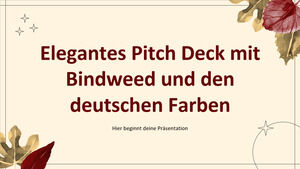 Niemiecka paleta eleganckiego powoju w stylu Pitch Deck