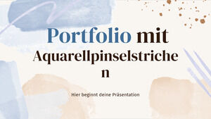 Pastell-Aquarell-Pinselstrich-Portfolio