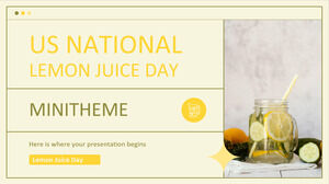 Minithème de la Journée nationale du jus de citron aux États-Unis