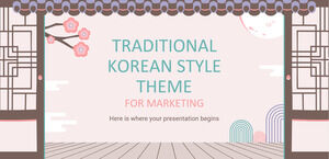 Tema de estilo tradicional coreano para marketing