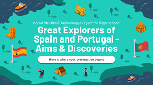 موضوع الدراسات الاجتماعية وعلم الآثار للمدرسة الثانوية: المستكشفون العظام لإسبانيا والبرتغال - الأهداف والاكتشافات
