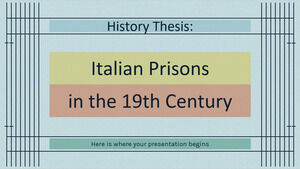 Thèse d'histoire : les prisons italiennes au XIXe siècle