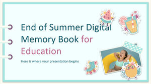Buku Memori Digital Akhir Musim Panas untuk Pendidikan