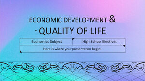 Sujet d'économie pour les cours optionnels du secondaire : développement économique et qualité de vie