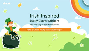 Irisch inspirierte Glücksklee-Aufkleber, persönliche Organisatoren für Studenten