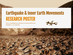 Poster de cercetare cutremur și mișcări interioare ale pământului