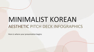 Minimalistische koreanische ästhetische Pitch-Deck-Infografiken