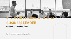 Conferência de negócios chave para se tornar um líder de negócios global - apresentação de propostas