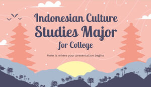 วิชาเอกวัฒนธรรมศึกษาชาวอินโดนีเซียสำหรับวิทยาลัย