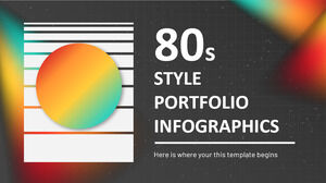 80 年代スタイルのポートフォリオ インフォ グラフィック