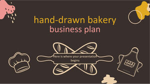 Plan d'affaires de boulangerie dessiné à la main