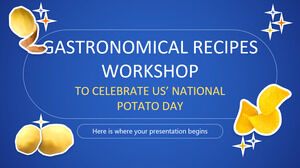 Atelier de recettes gastronomiques pour célébrer la Journée nationale de la pomme de terre aux États-Unis