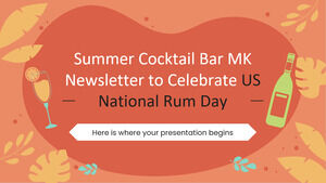 夏季鸡尾酒吧 MK 时事通讯庆祝美国朗姆酒日