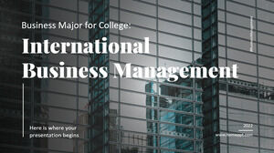Betriebswirtschaftliches Hauptfach für das College: Internationale Unternehmensführung