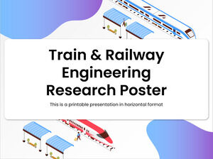 기차 및 철도 공학 연구 포스터 다목적