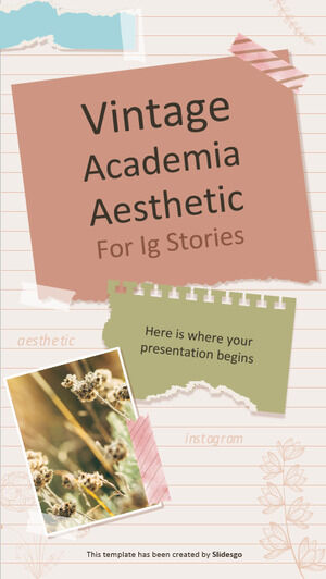Esthétique académique vintage pour IG Stories