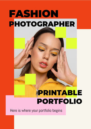 Fashion Photographer Printable Portfolio