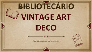 CV de estilo de biblioteca Art Deco vintage