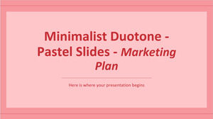 Plan marketing de diapositives pastel bicolores minimalistes
