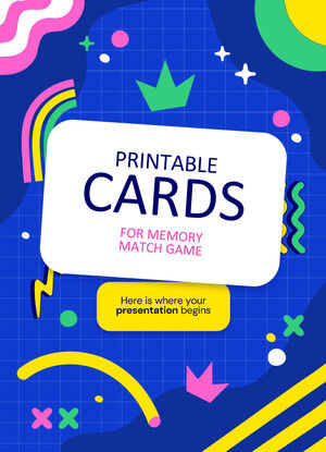 メモリーマッチゲーム用の印刷可能なカード