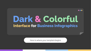 商業信息圖表的深色和彩色界面