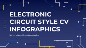 Infografía de CV de estilo de circuito electrónico