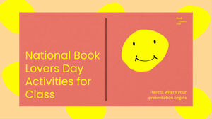 Giornata nazionale degli amanti del libro Attività per la classe