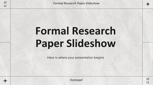 Apresentação de slides formal do trabalho de pesquisa