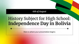 Matéria de História para o Ensino Médio: Dia da Independência na Bolívia