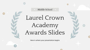 Слайды Laurel Crown Academy Awards для средней школы