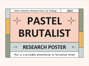 Poster Penelitian Brutalis Pastel