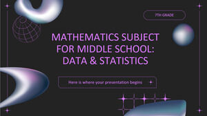 Matière de mathématiques pour le collège - 7e année : données et statistiques